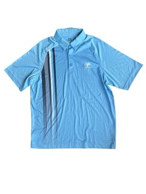 🔥Polos 2/$25 Cutter & Buck Men’s Large Light Blue Performance Golf Polo Stripe